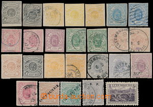 186196 - 1859-1921 partie 23ks známek, obsahuje např. Mi.5 (3x), 9 