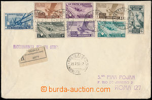 186266 - 1934 R+Let-dopis vyfr. zn. Sass.38, A22-A28, Výročí Pocho