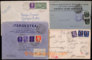 186269 - 1943-1944 4 letters with stamps REPUBBLICA SOCIALE ITALIANA 