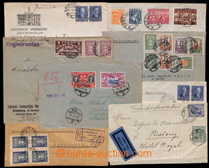 186278 - 1930-1940 comp. of 8 letters, 1x airmail and 5x Reg, franked
