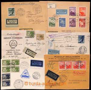 186280 - 1926-1936 set of 6 airmail letters, chosen pieces with stamp