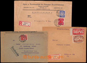 186281 - 1923-1927 comp. of 3 letters, Reg letter to Oppach with Mi.1