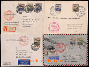 186291 - 1936 1. NORDAMERIKAFAHRT a 7. NORDAMERIKAFAHRT, 4 dopisy, 2x