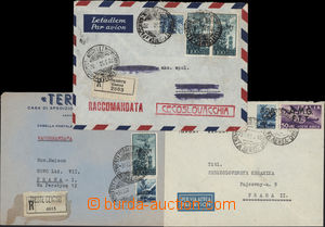 186321 - 1949-1950 ZONA A, 3 firemní let-dopisy do ČSR frank. přet