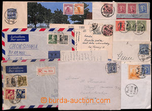186330 - 1930-1957 sestava 10 dopisů (1 pohlednice), do ČSR ale i d