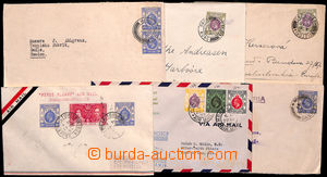 186335 - 1937 6 dopisů, 1. HONG KONG-KWEILIN (Canton) 17.DE 37 a 1. 