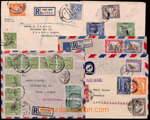 186337 - 1947-1954 6 Reg and airmail letters to Czechoslovakia,issues