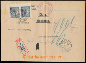 186378 - 1925 Postage Due - overprint issue Hradcany, court R-obsílk