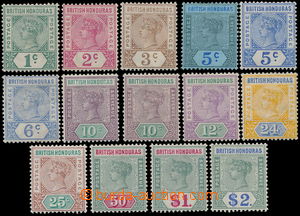 186381 - 1891-1901 SG.51-64, Victoria 1C - $2; comp. of 14 stamps, on