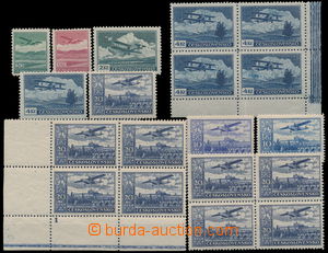 186395 -  comp. of stamps and bloks of four III. air-mail issue, cont