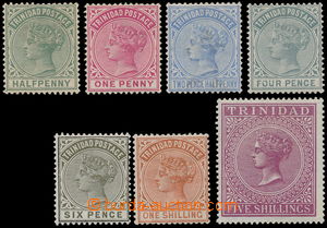 186423 - 1883-1894 SG.106-113, Victoria ½P - 5Sh; complete set, 