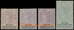 186425 - 1888 SG.10-12, 15, Viktorie 1P, 2P, 3P a 1Sh; kat. £180