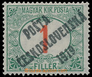 186443 -  Pof.131, Red numerals 1f, overprint type III.; exp. Vrba, c