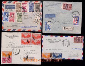 186477 - 1946-1954 10 Reg and airmail letters to Czechoslovakia, mixe