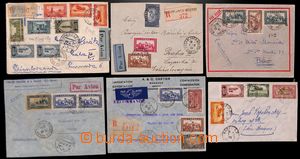 186488 - 1924-1937 set of 8 airmail letters, franked with postage sta