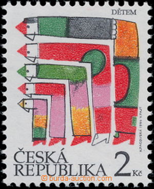 186493 - 1994 Pof.41a, Den dětí 2Kč, jasně červená, s DV28/2; s