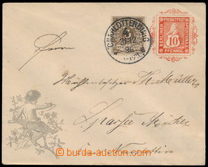186508 - 1896 TOWN POST - BERLINER PRIVATPOST p.stat decorative envel