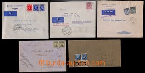186511 - 1932-1936 5 dopisů do ČSR, 2x příchod PRAHA 82 LETIŠTĚ