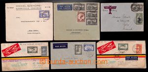 186522 - 1933-1938 set of 6 airmail letters sent in Congo, to Czechos