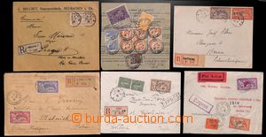 186532 - 1921-1931 4 Reg letters, 3x Ex and dispatch-note, all with f