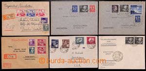 186564 - 1949-1951 6 dopisů s prvními emisemi DDR mj. Mi.242+243+24