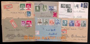 186571 - 1949-1952 BRD a US-BRITSKÁ ZÓNA, 6 R-dopisů a 1 Ex-líste