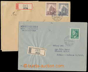 186641 - 1944-1945 2x Reg letter as FDC incl. arrival postmarks, 1x f