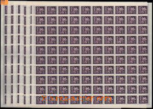 186699 - 1943 Pof.102, Den známky, sestava 6ks kompletních 100ks PA