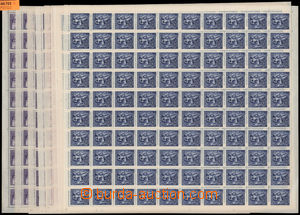 186703 - 1943 Pof.108-110, Wagner, sestava kompletních 100ks PA, 4x 
