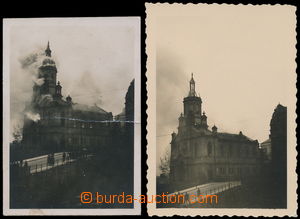 186728 - 1938 LIBEREC - vypálení synagogy, 2ks reál fotografií ro
