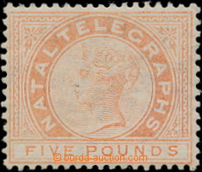 186765 - 1881 SG.T9, telegrafní známka Viktorie £5 oranžová;