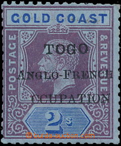 186780 - 1915 BRITSKÁ OKUPACE SG.H42f, Gold Coast 2Sh s přetiskem, 