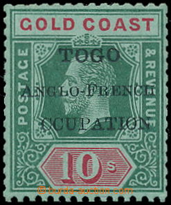 186808 - 1915 BRITSKÁ OKUPACE SG.H45f, Gold Coast 10Sh s přetiskem,