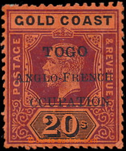186809 - 1915 BRITSKÁ OKUPACE SG.H46f, Gold Coast 20Sh s přetiskem,