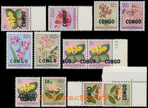 186832 - 1960 Mi.23-28, známky Belgického Konga emise Květiny, 6 h