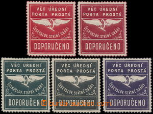 186855 - 1919 ŽELEZNIČNÍ ZNÁMKY  sestava 5ks služebních známek