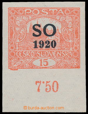 186923 -  Pof.SO5, Hradčany 15h bricky red, with lower margin and co