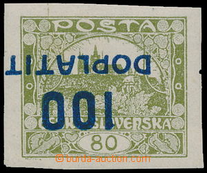 187010 - 1922 Pof.DL24, Postage Due - overprint issue Hradcany 10/80h