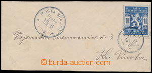 187042 - 1918 filatelisticky motivovaný dopis s vylepenou skautskou 