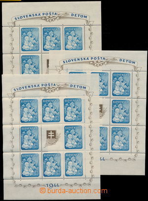 187047 - 1944 Alb.H119, miniature sheet For Children-issue, 5 pcs of,