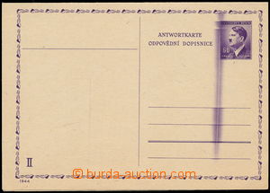 187082 - 1944 CDV20, A.H. 60+60h fialová, dvojitá dopisnice, na odp
