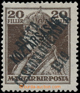 187089 -  UNISSUED Charles 20f with overprint Köztársaság and with