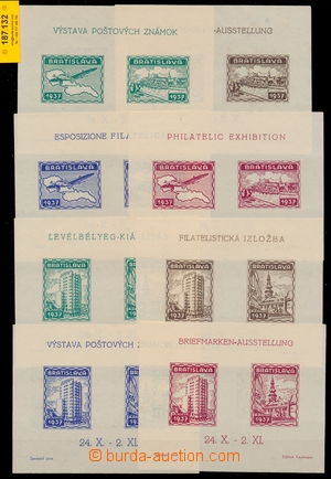 187132 - 1937 selection of 16 pcs of advertising labels in form minia