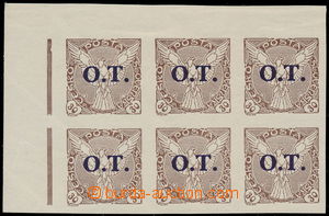 187155 -  Pof.OT3 ST, Sokol 30h brown, L upper corner blk-of-6, 2x co