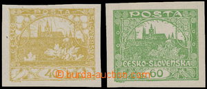 187198 -  Pof.170Na-171Na, 40h yellow and 60h green, both imperforate