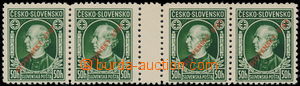 187218 - 1939 Sy.23M B(4), Hlinka 50h zelená, ŘZ 10½, 4-zn. vo