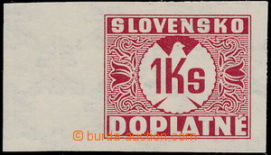 187222 - 1939 Sy.NZD8Y, Postage due stmp 1Ks red, with wmk P1, imperf