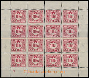 187224 - 1939 Sy.D11Y, Doplatní 10Ks červená, s průsvitkou P2, ko