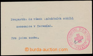 187240 - 1945 Propustka to infekčních divisions hospital in/at Tere