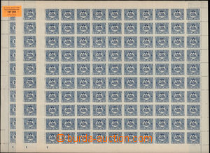 187258 - 1939 Sy.D2z, D3z, D5z, kompletní 100ks archy hodnoty 10h, 2